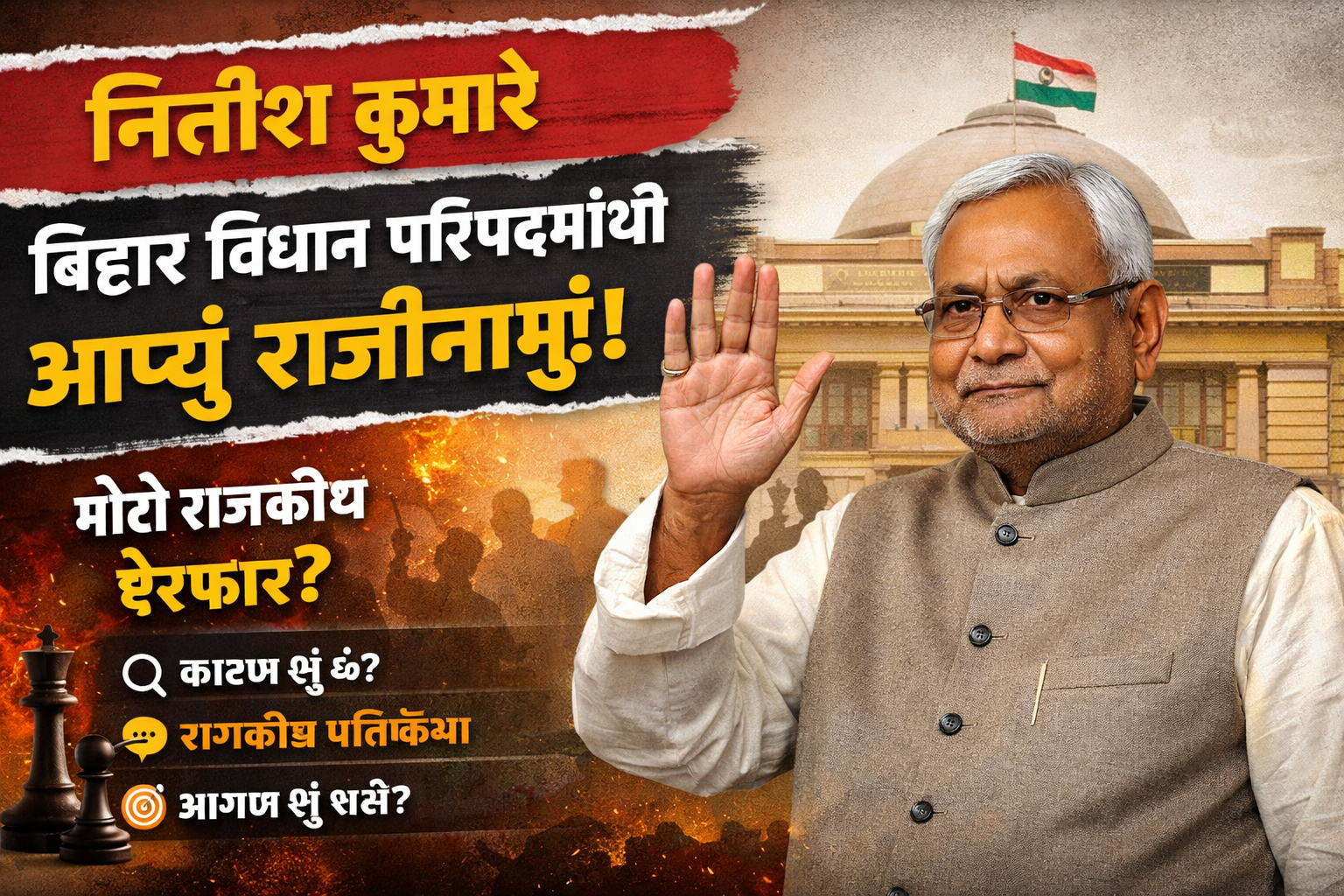 Nitish Kumar બિહાર વિધાન પરિષદમાંથી આપ્યું રાજીનામું 